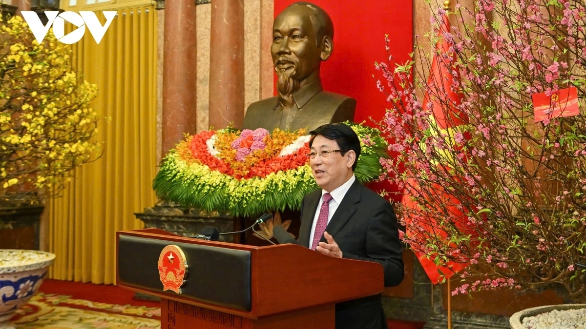 Chủ tịch nước Lương Cường gặp mặt, chúc tết cán bộ Văn phòng Chủ tịch nước